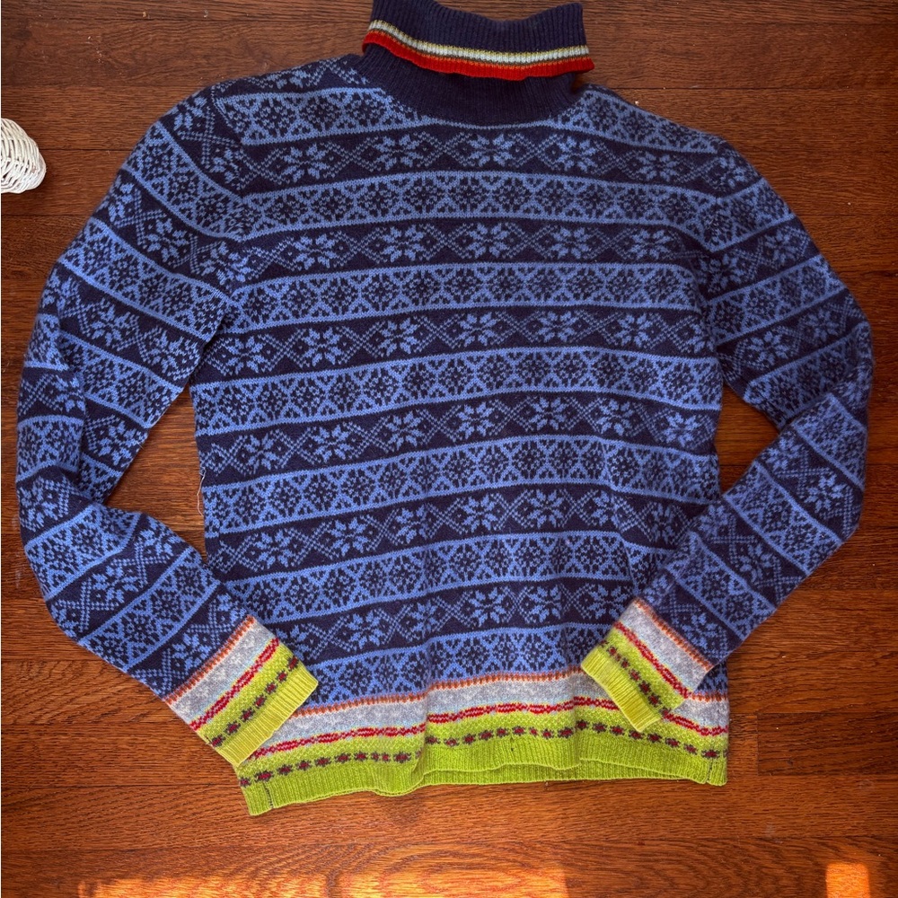 VTG 100% Wool Fair Isle Sweater | Cottagecore| Medium